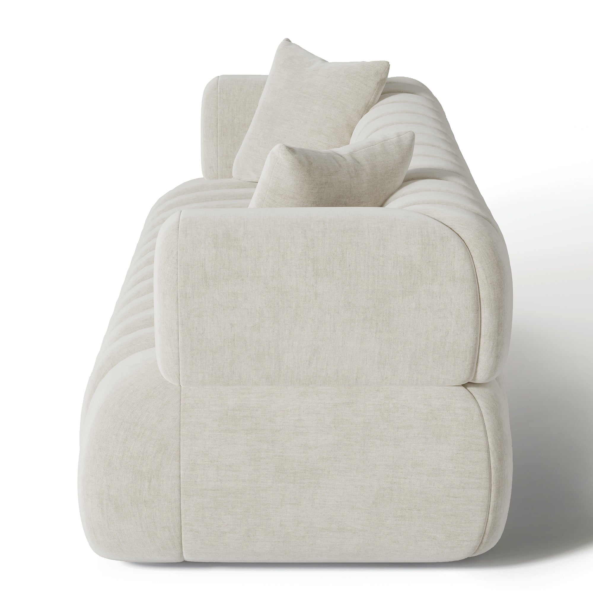 Sia Home Ross canapé droit capitonné crème