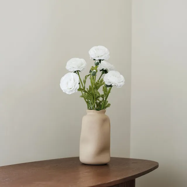 Flowrette Renoncule blanc tige artificielle Real Touch x1