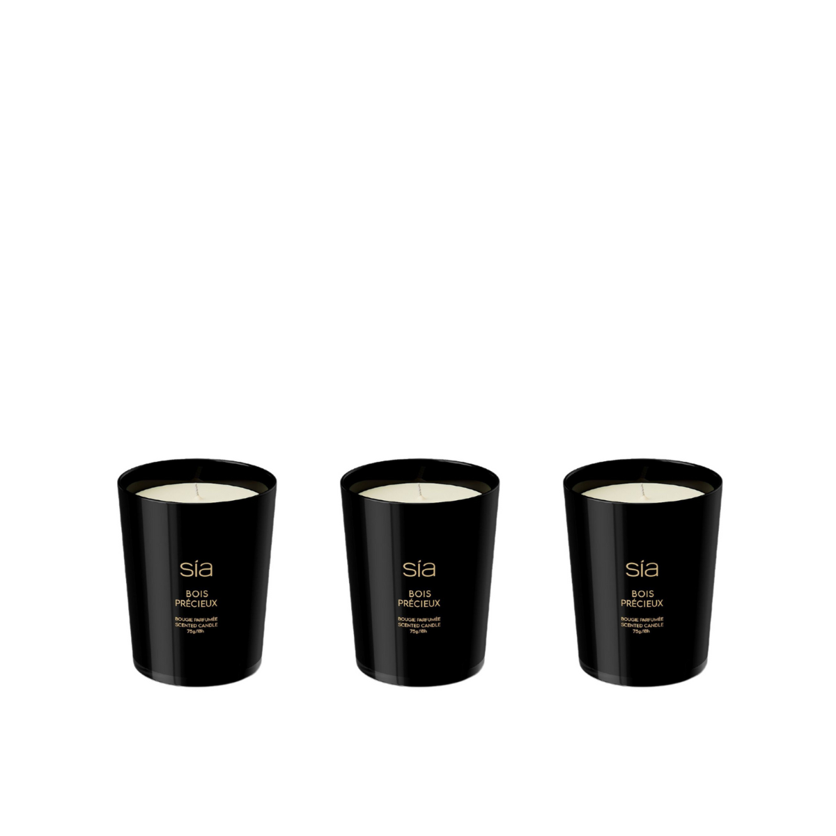 Sia Home Bois Précieux bougie parfumée noir