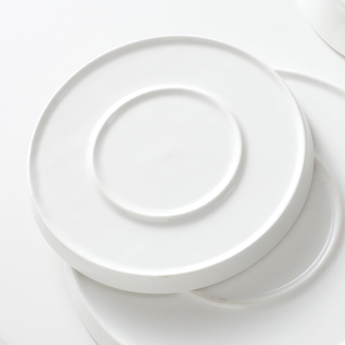 Sia Louise Service 4 assiettes dessert porcelaine blanc 20 cm