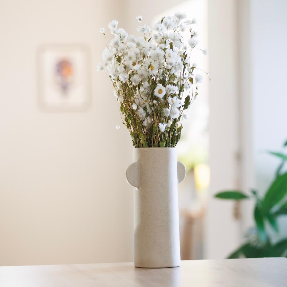 Flowrette Rhodante blanc botte fleurs séchées x1