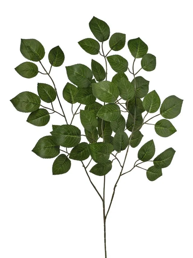 Feuillazur Rungis Branche de rose fleur artificielle verte 60cm