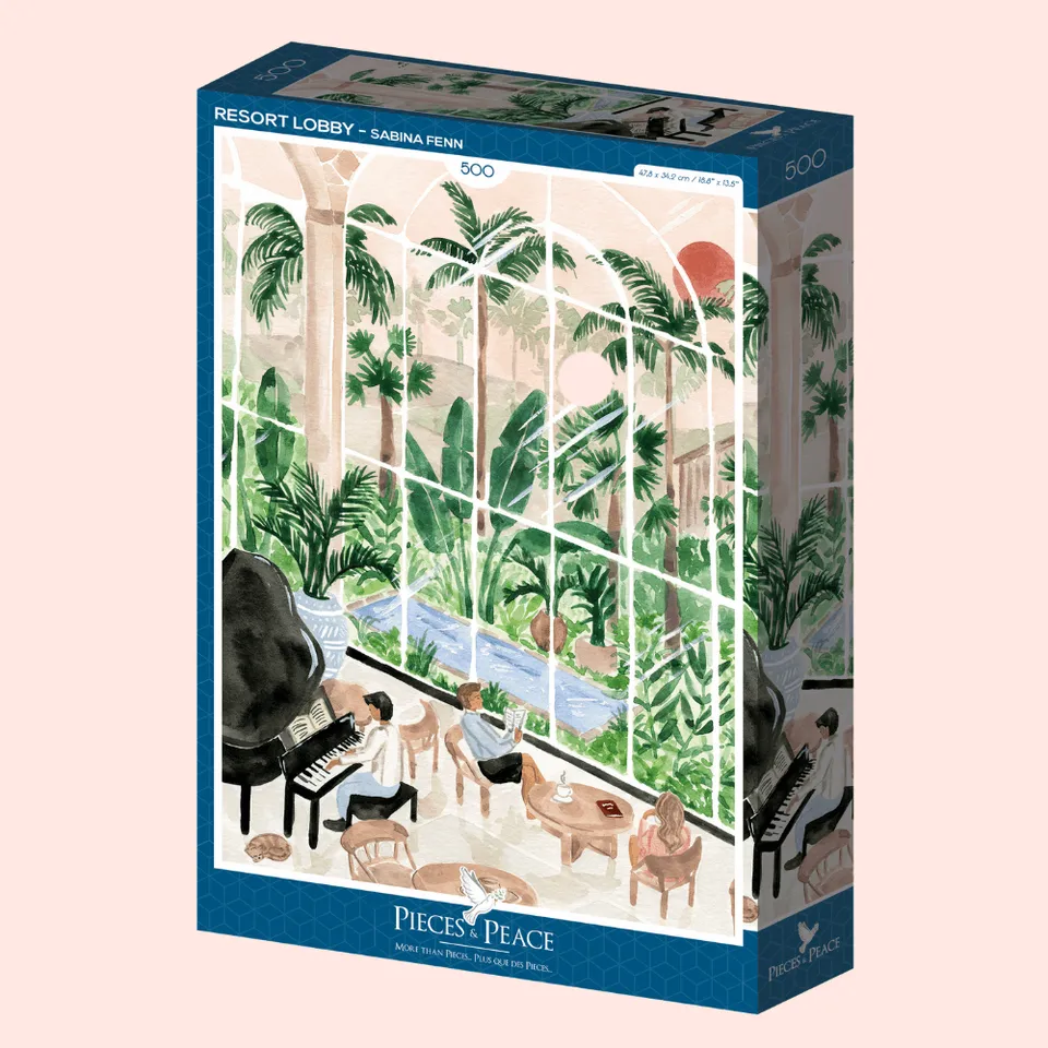 Flowrette Resort Lobby puzzle 500 pièces coloré
