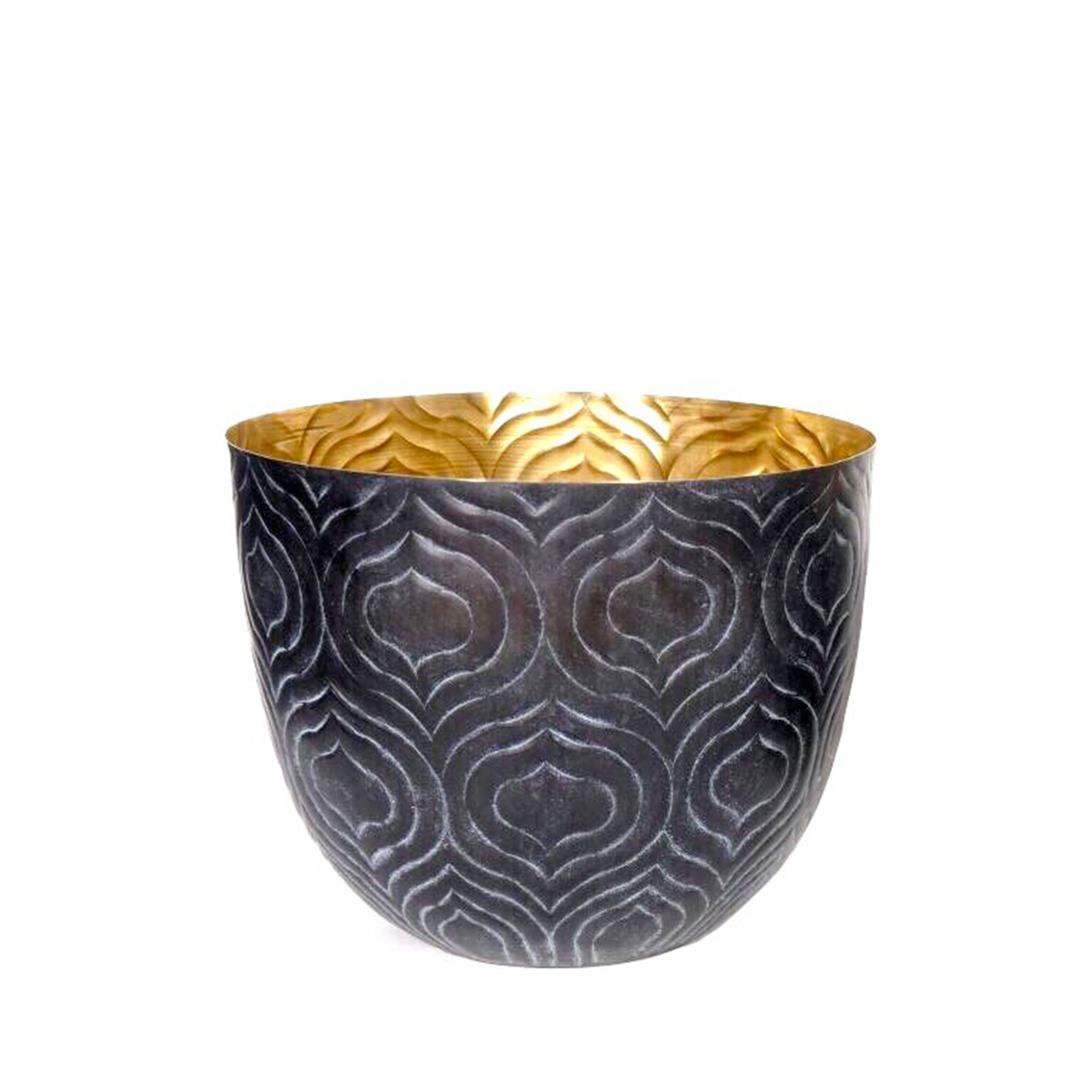 Sia Home Baltazar cache-pot violet lot de 2 fer doré