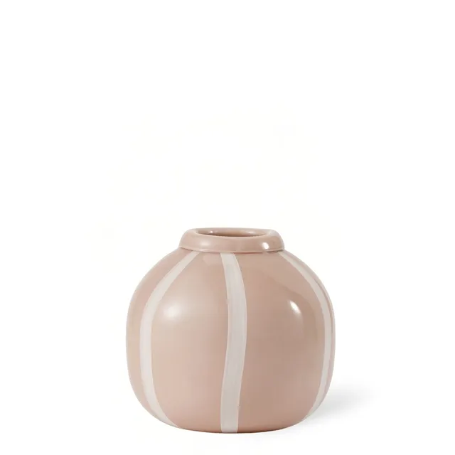 Sia Home Lattea 20 cm vase verre beige soufflé bouche
