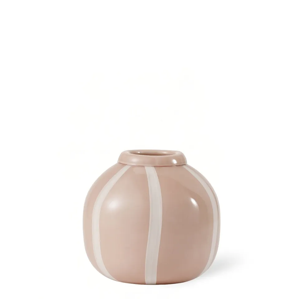 Sia Home Lattea 20 cm vase verre beige soufflé bouche