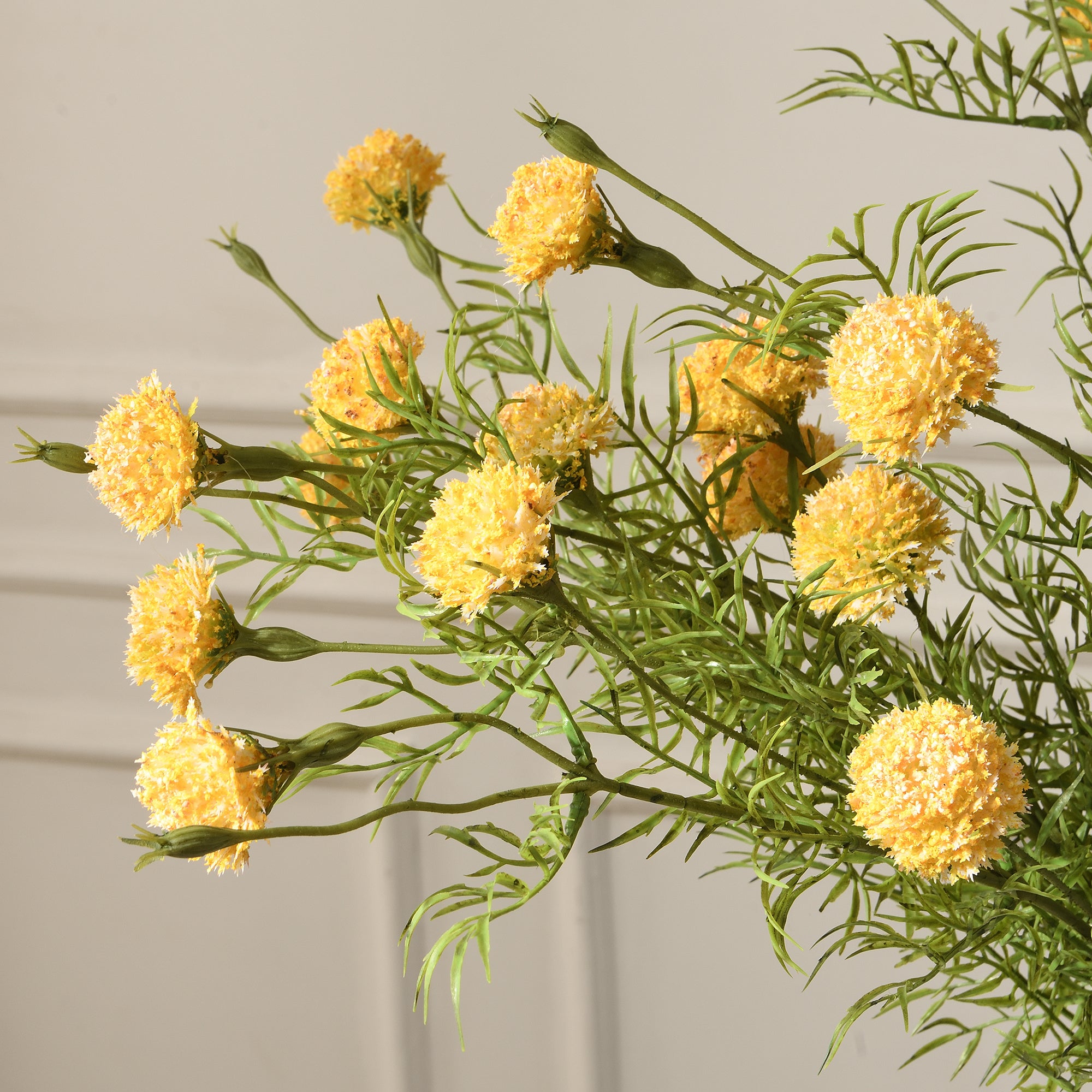 Sia Home Chrysanthème Ping Pong tige artificielle jaune 78 cm