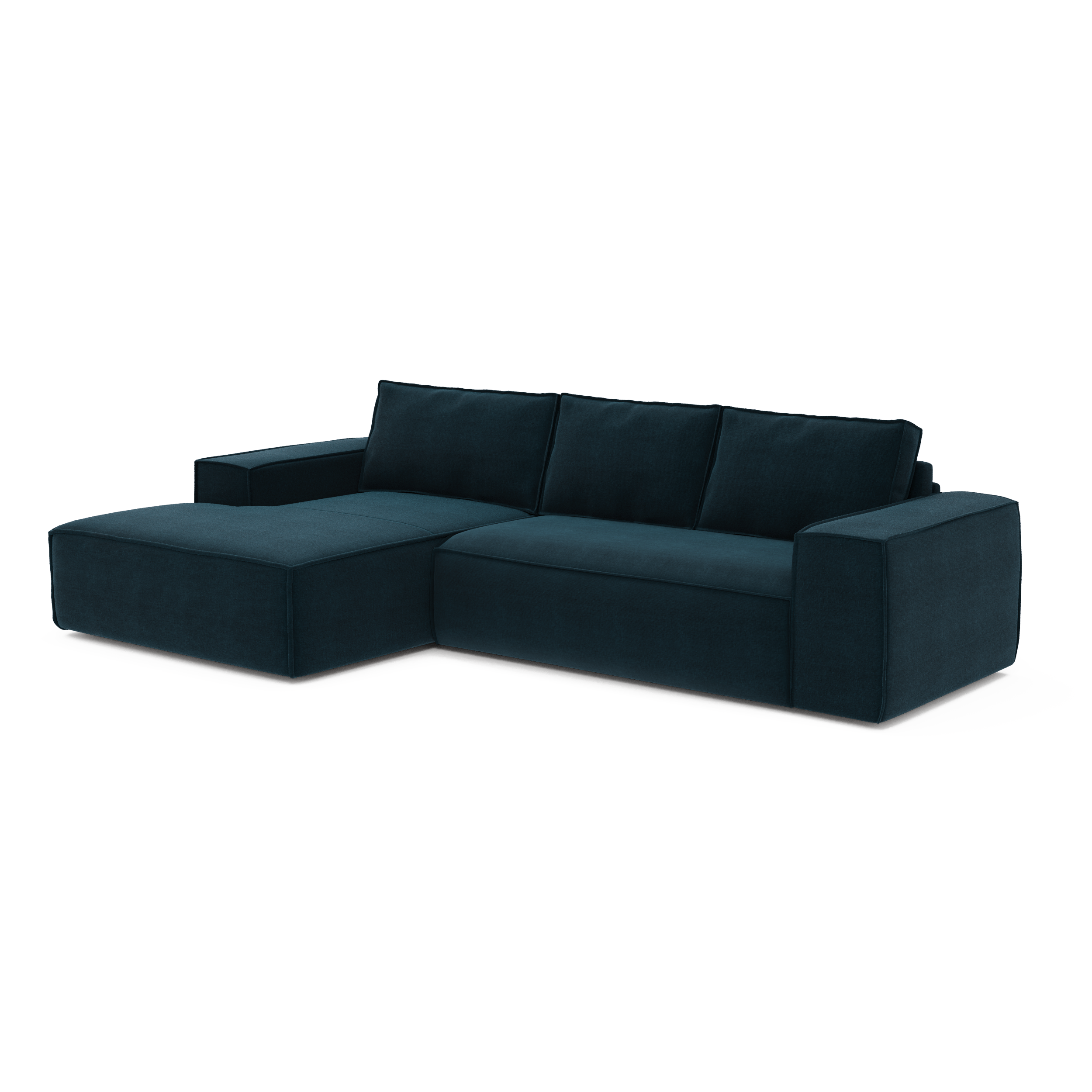 Sia Home Joan canapé convertible angle gauche bleu paon