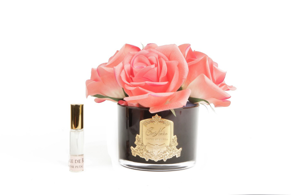 Côte Noire 5 Roses GMRB65 white peach vase noir