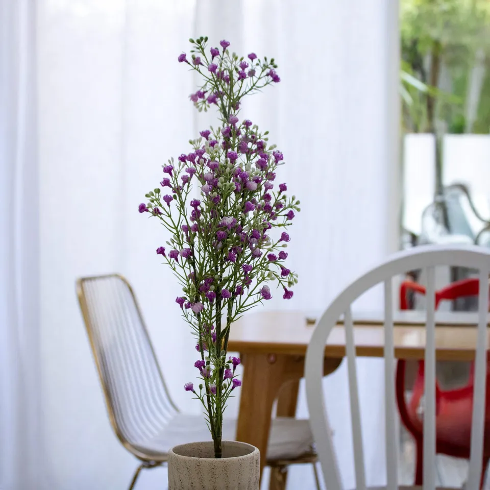 Flowrette Gypsophile mauve fleur artificielle x1 real touch