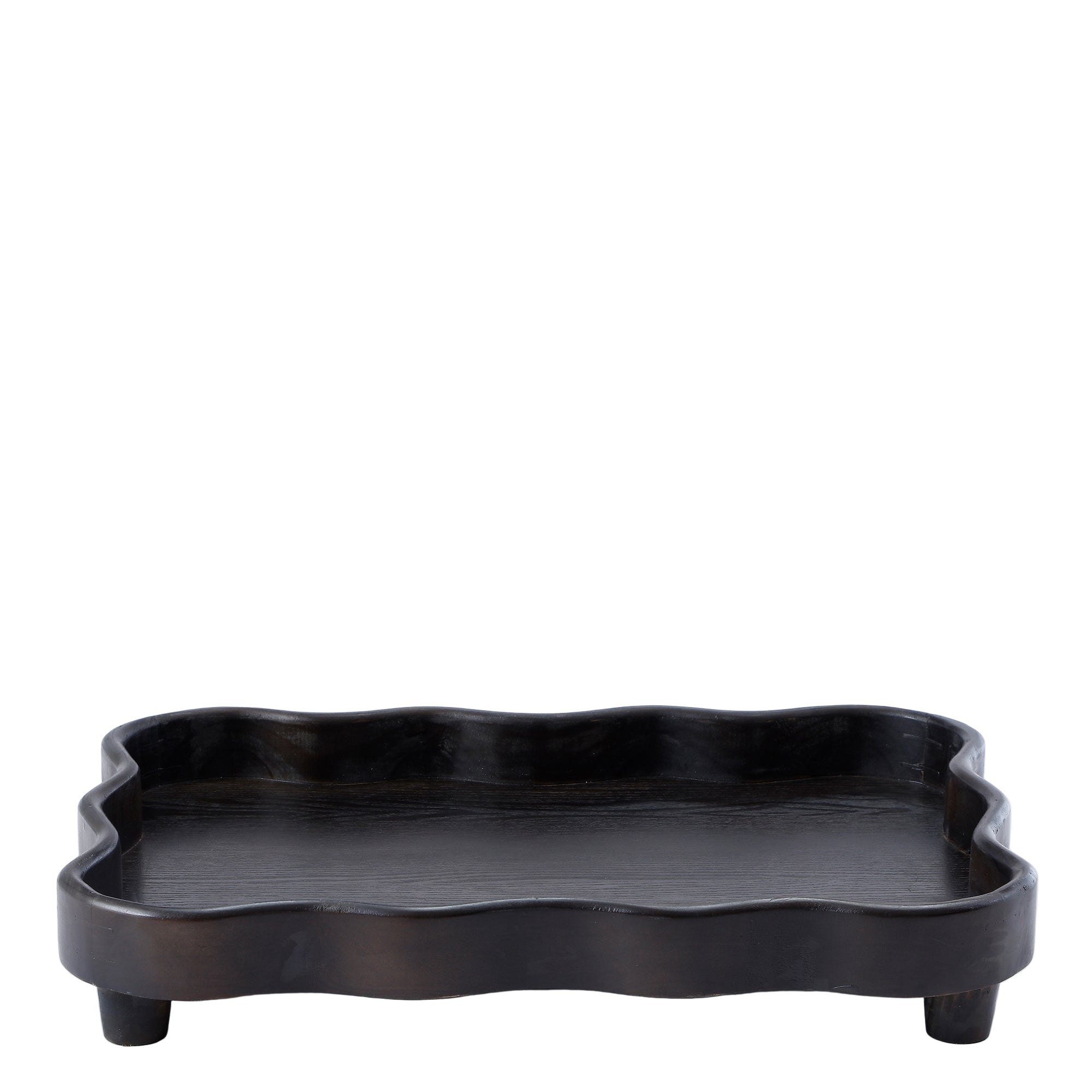 Sia Home Nami plateau décoratif ondulé noir 48 cm