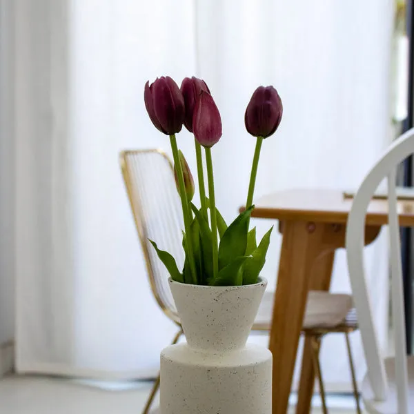 Flowrette tulipe violette fleur artificielle 5 tiges