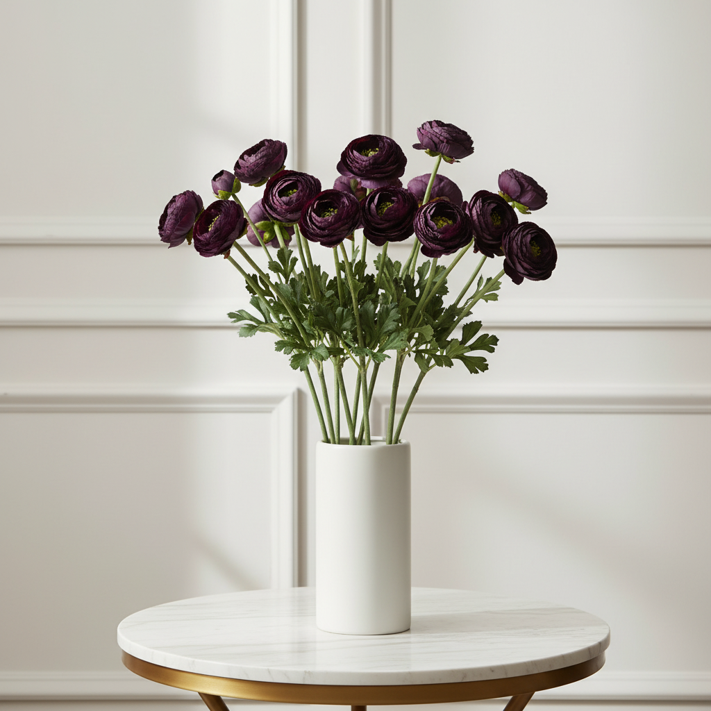 Sia Home Renoncule tige artificielle rose bourgeon 56 cm