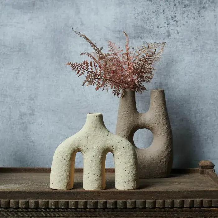 Flowrette Muse vase céramique sculptural fleurs séchées