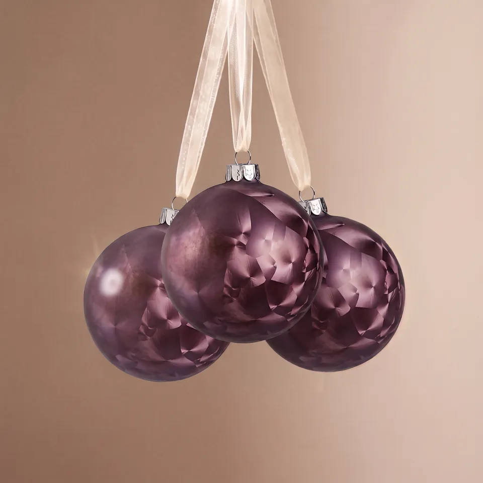 Sia Home Kaléidoscopique boule de Noël violette 8 cm