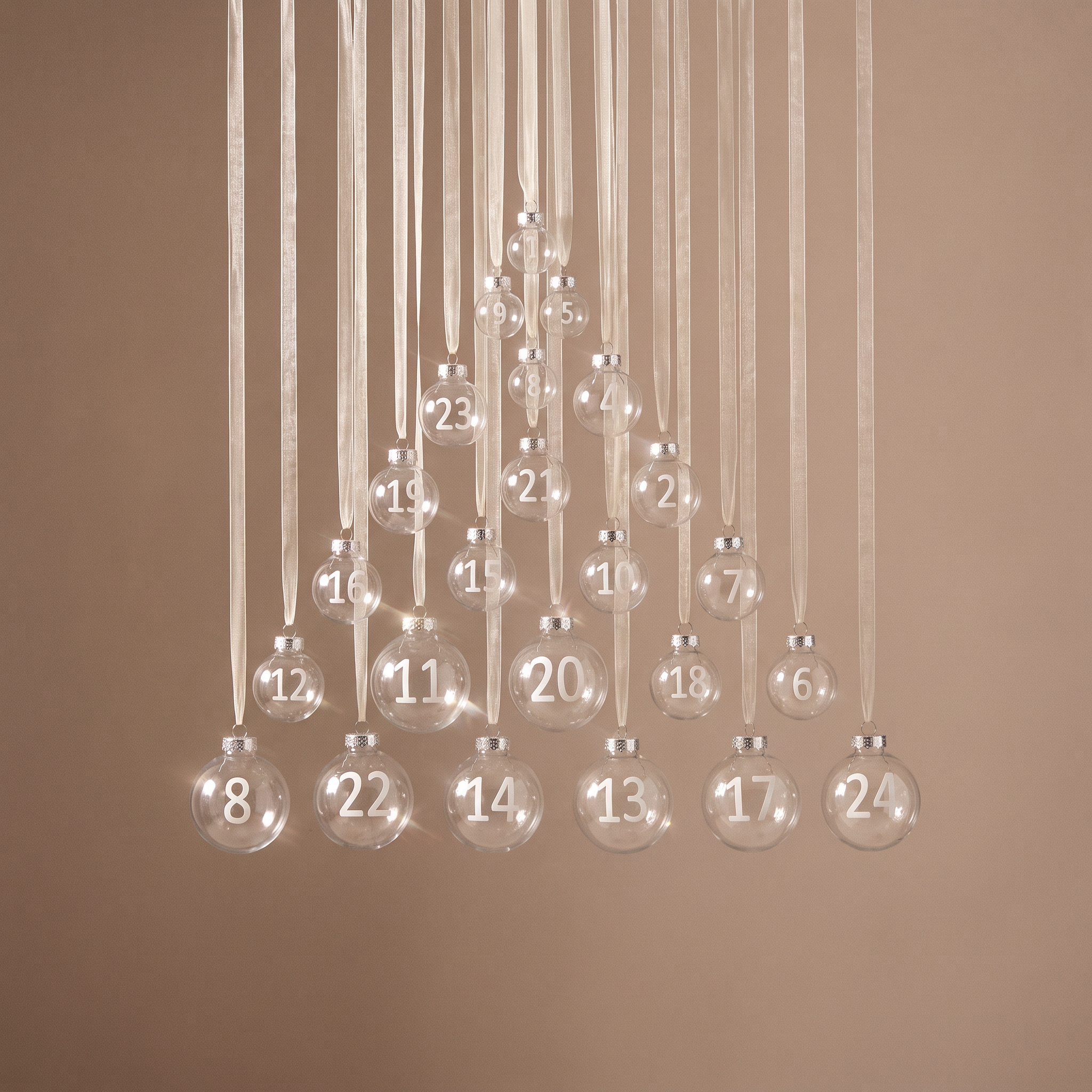 Sia Home Boules Avent boules Noël verre transparent lot 24