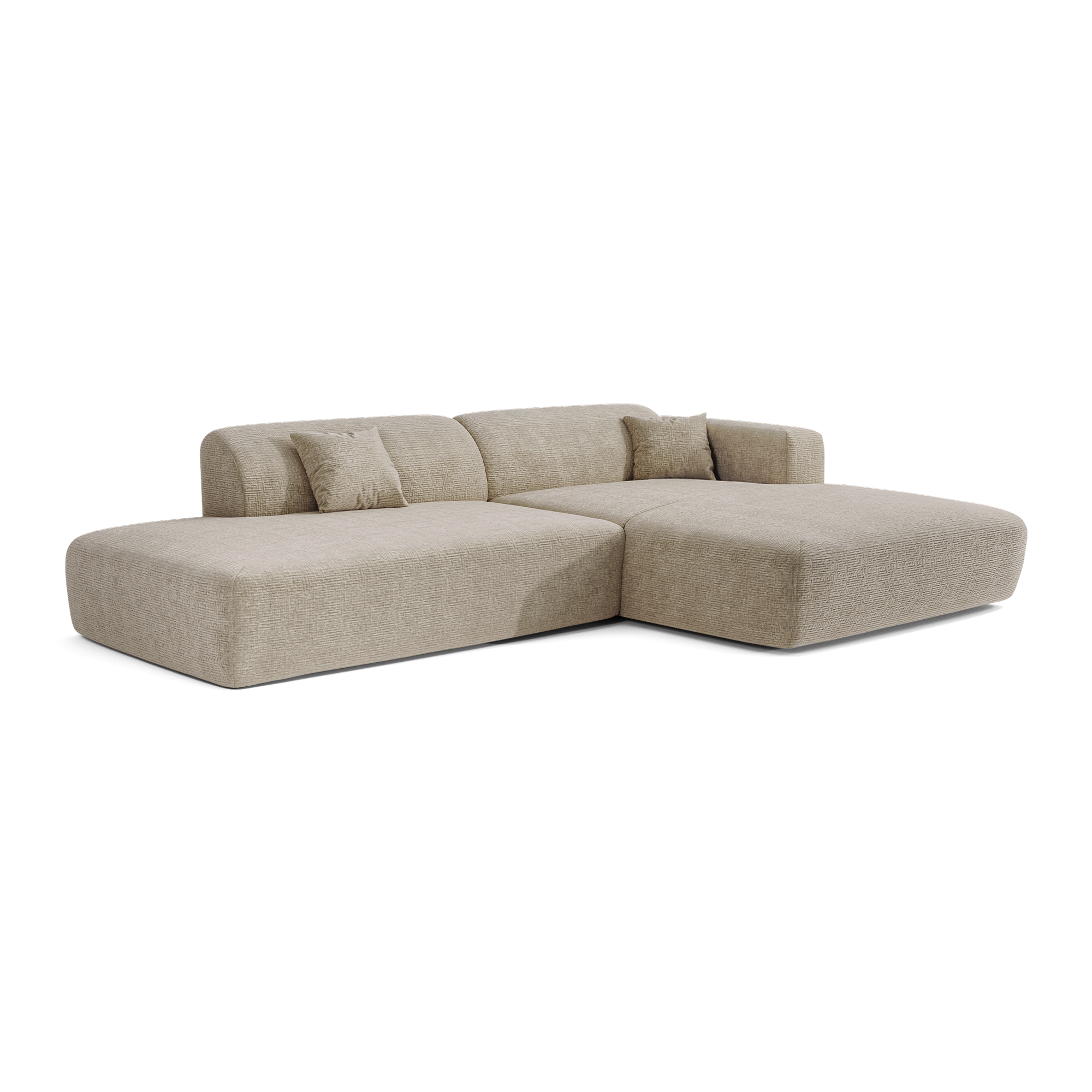 Sia Home Myra Canapé angle droit ouvert crème