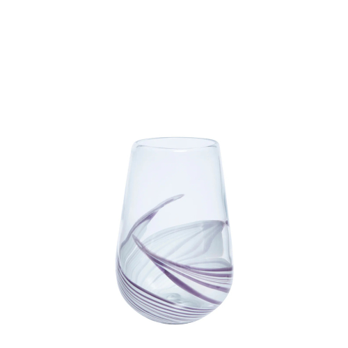 Sia Home Almond vase verre violet transparent 23 cm