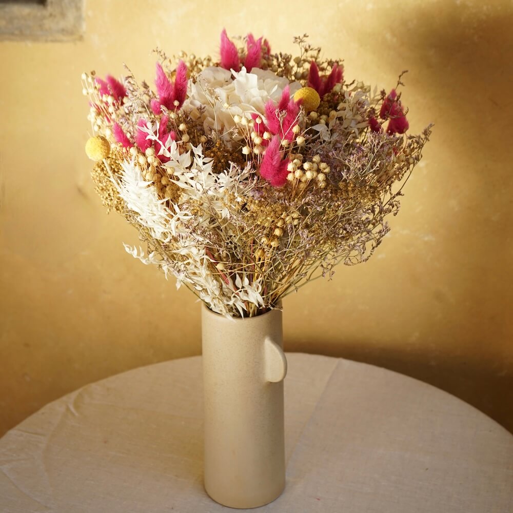 Flowrette Arthur bouquet fleurs séchées M hortensia