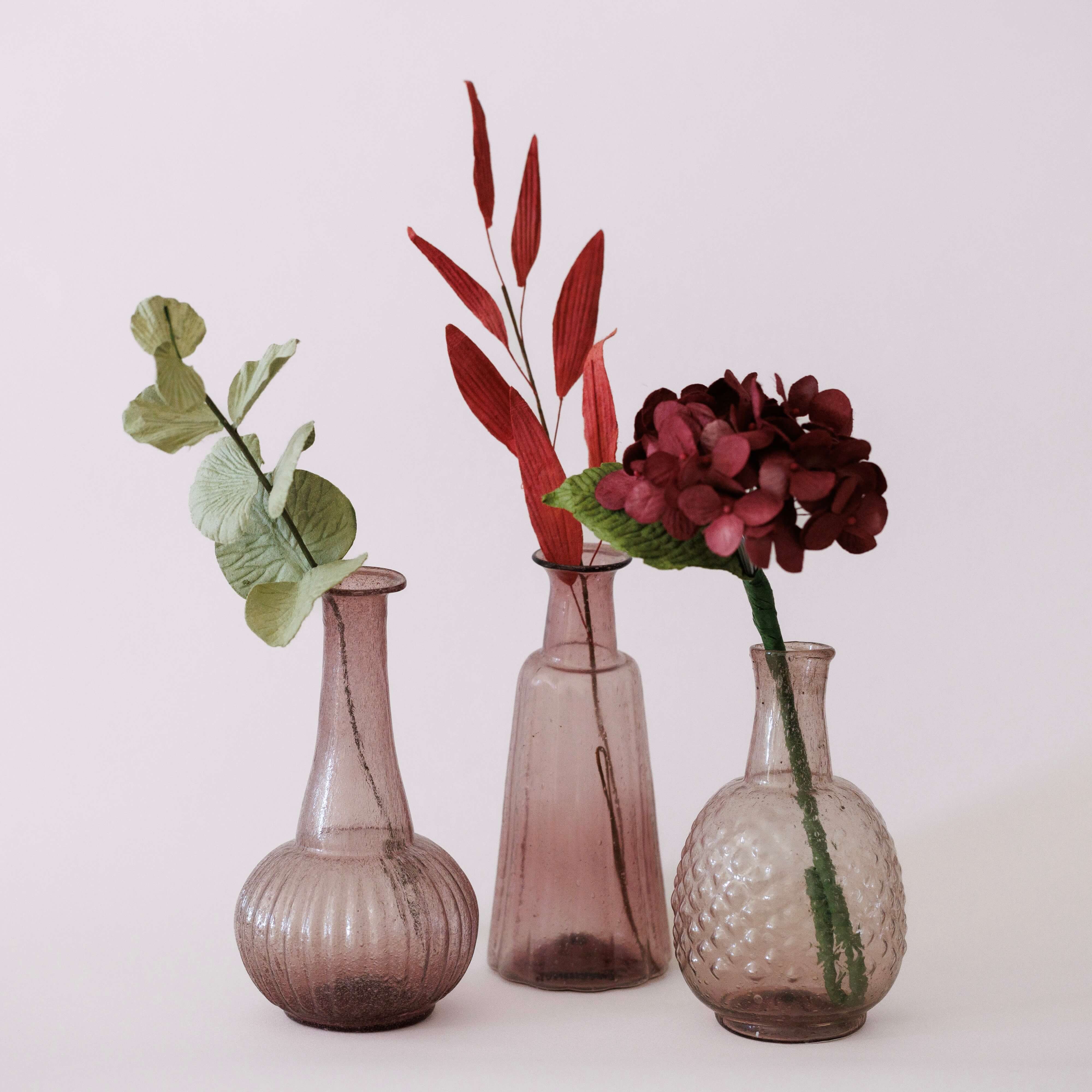Flowrette Aura soliflore verre recyclé fleurs séchées