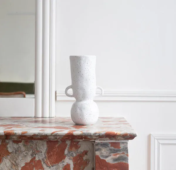 Flowrette Saudade vase céramique blanc à anses