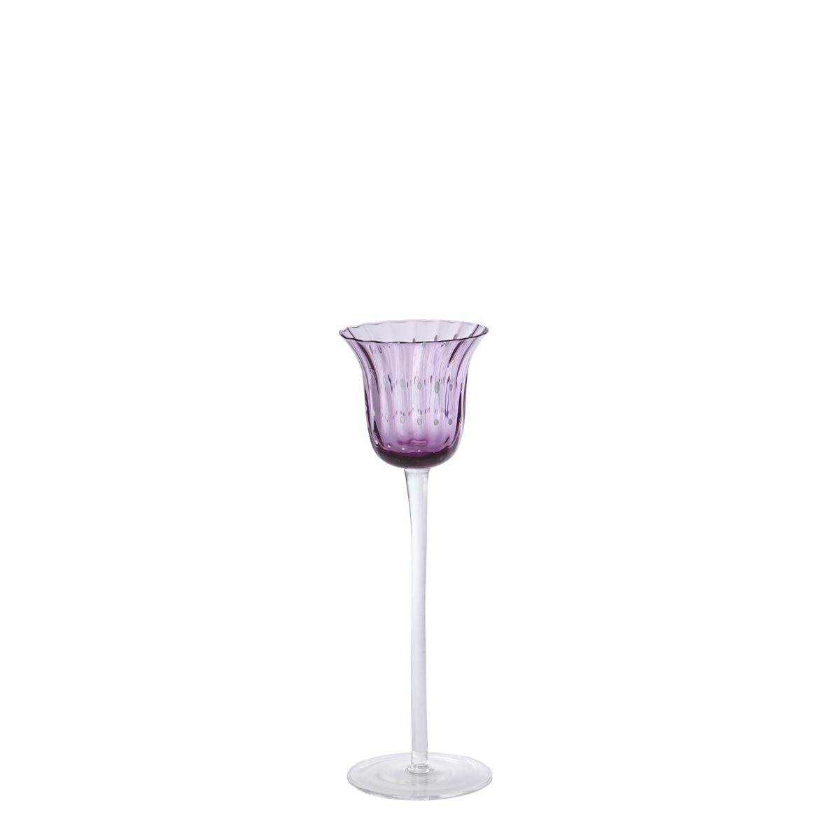 Sia Home Fairy photophore verre mauve 25 cm