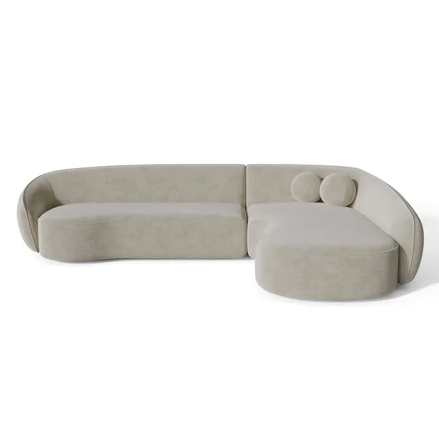 Sia Home Cooper canapé d'angle droit crème spacieux