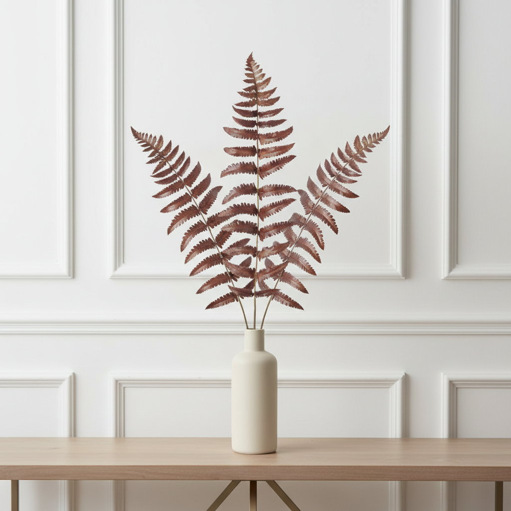 Sia Home Fougère Métallique 70 cm feuillage artificiel marron gris