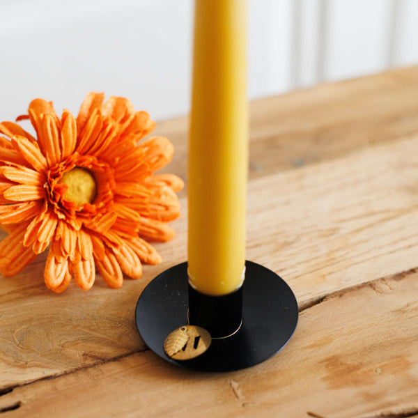 Flowrette Bougies Noor bougeoir laiton noir