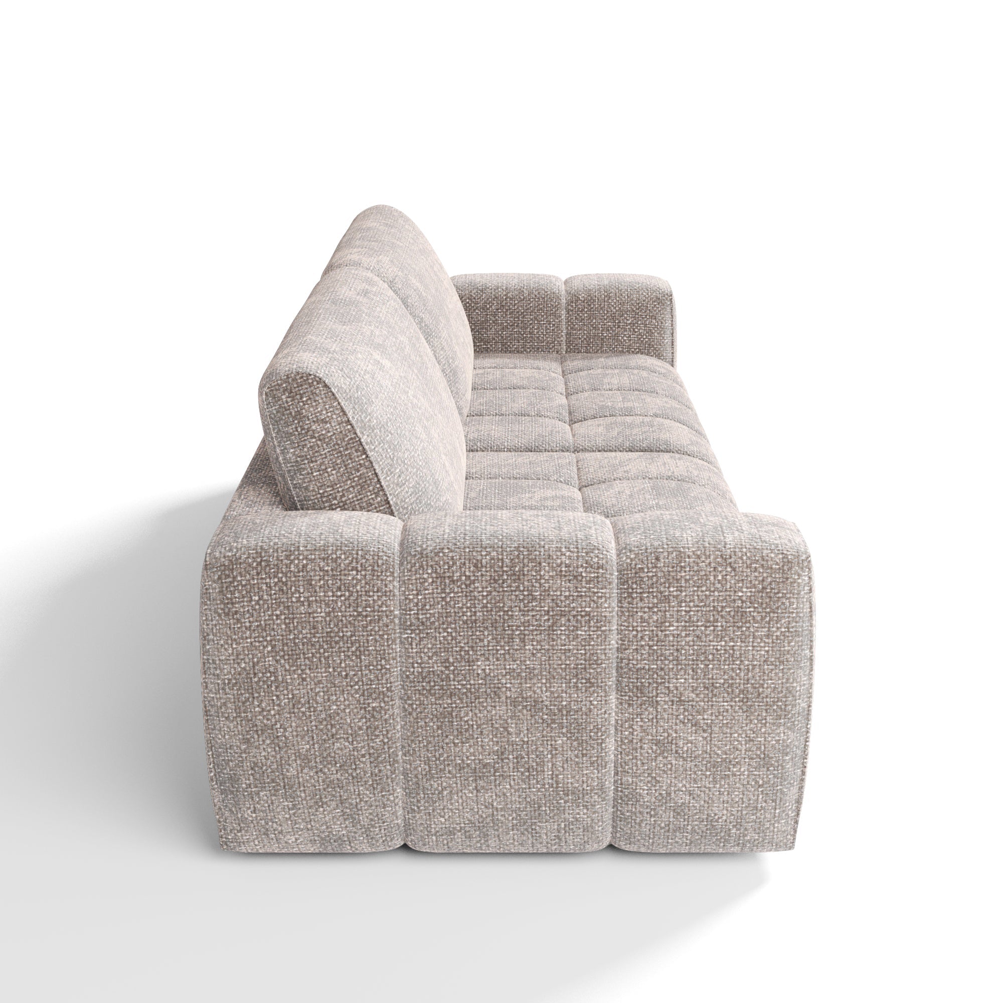 Sia Home Bari canapé droit 4 places crème capitonné