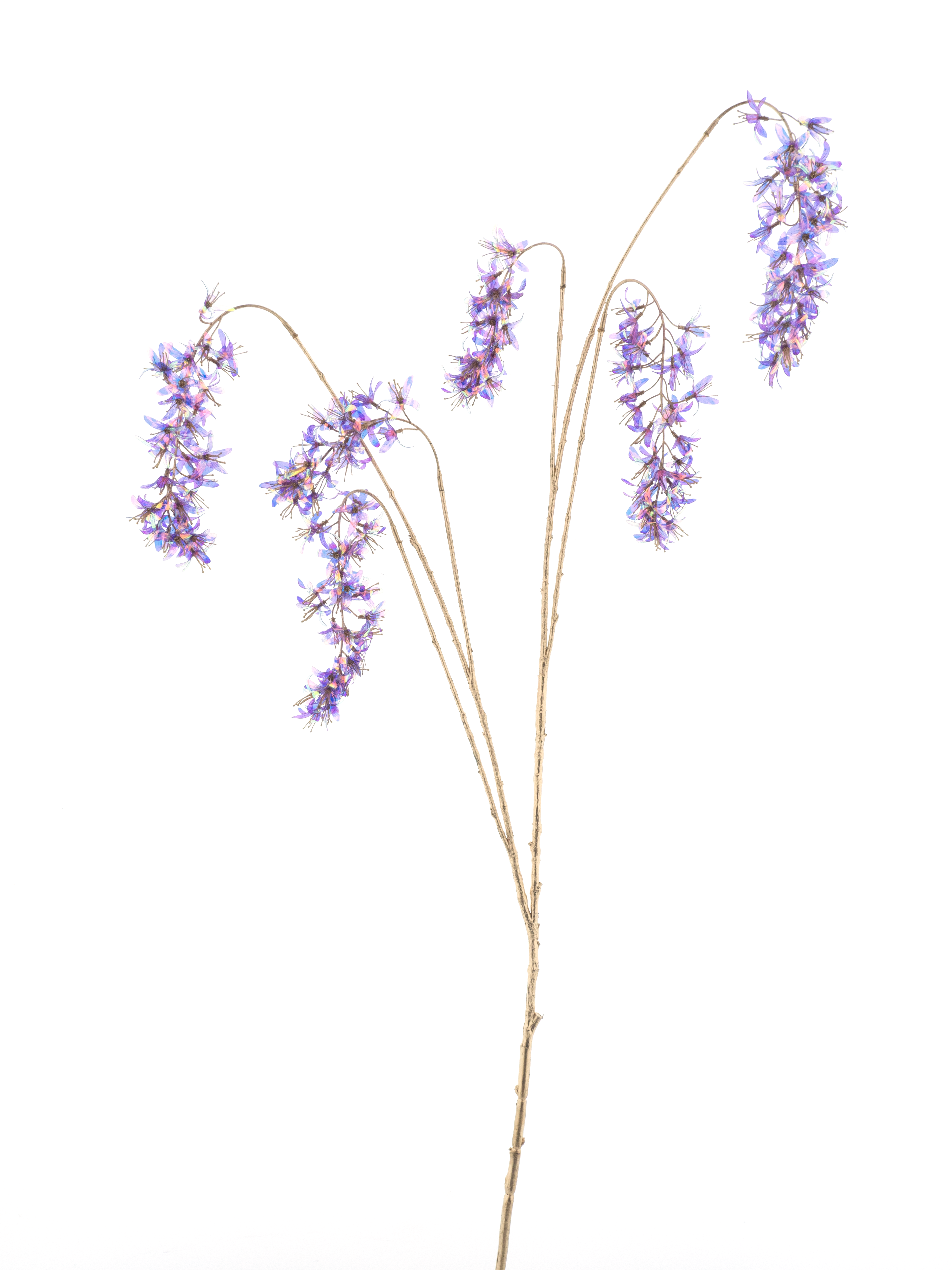 Feuillazur Rungis glycine holographique fleur artificielle crème 104cm