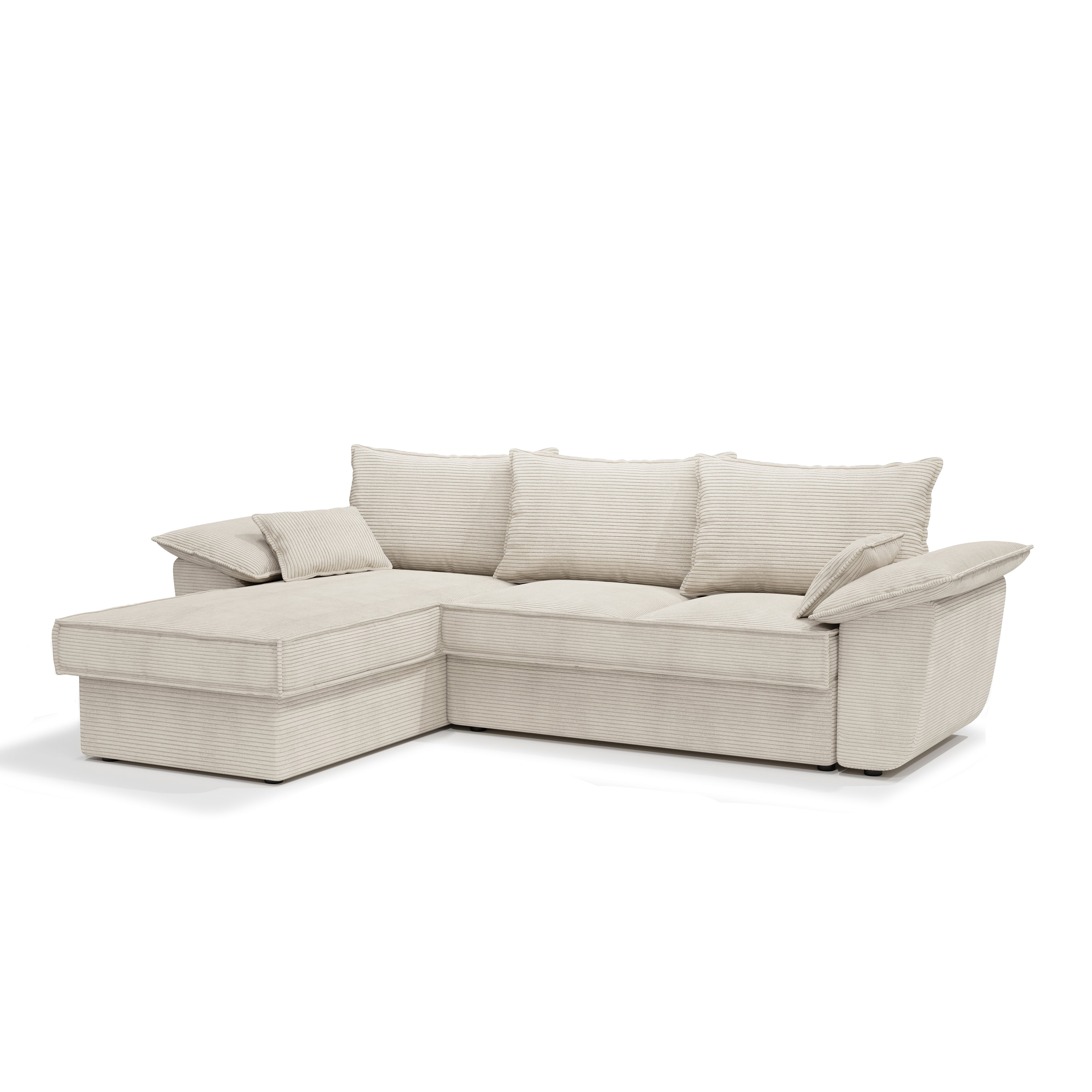 Sia Home Sasha canapé convertible angle gauche crème