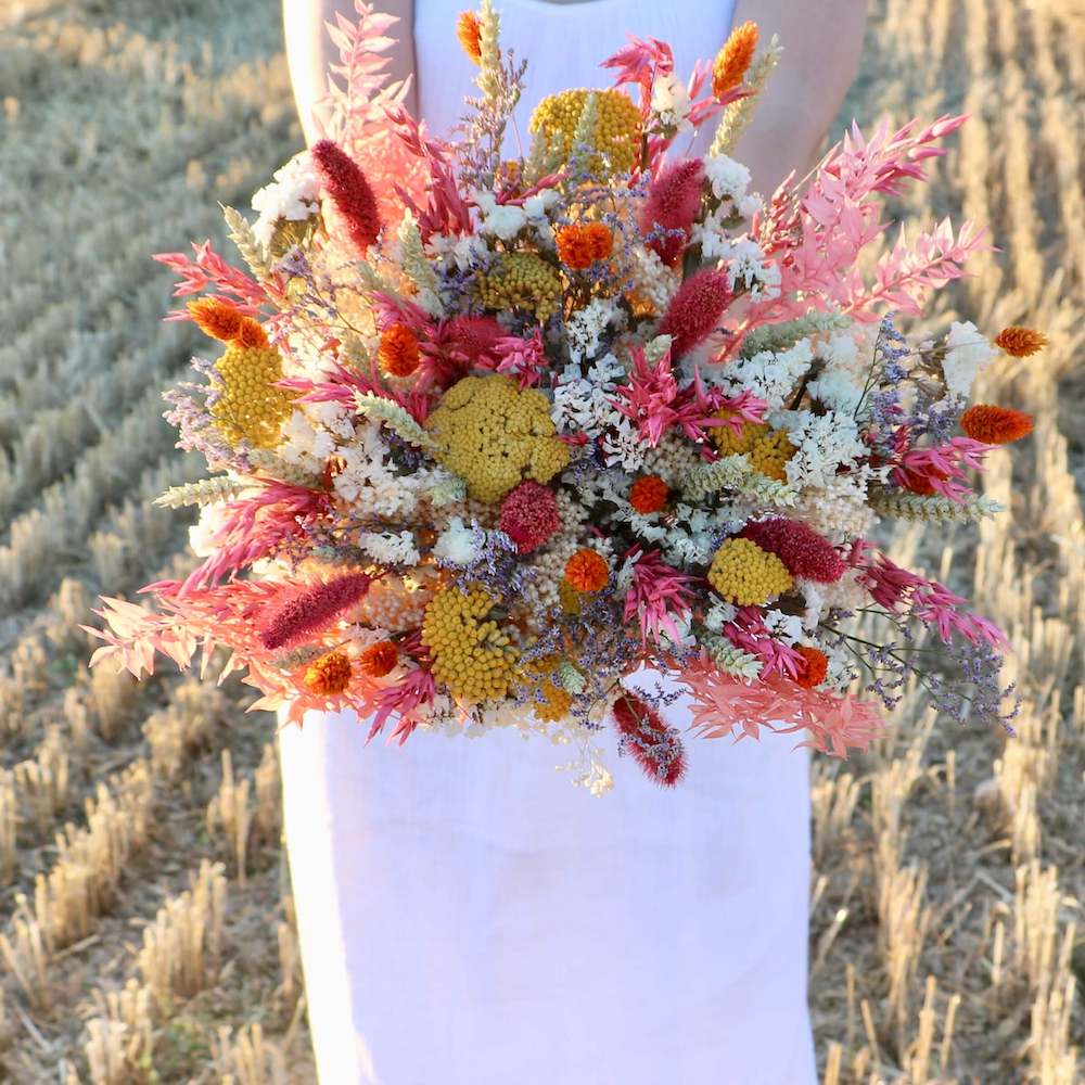Flowrette Bouquet de la semaine fleurs séchées taille M été