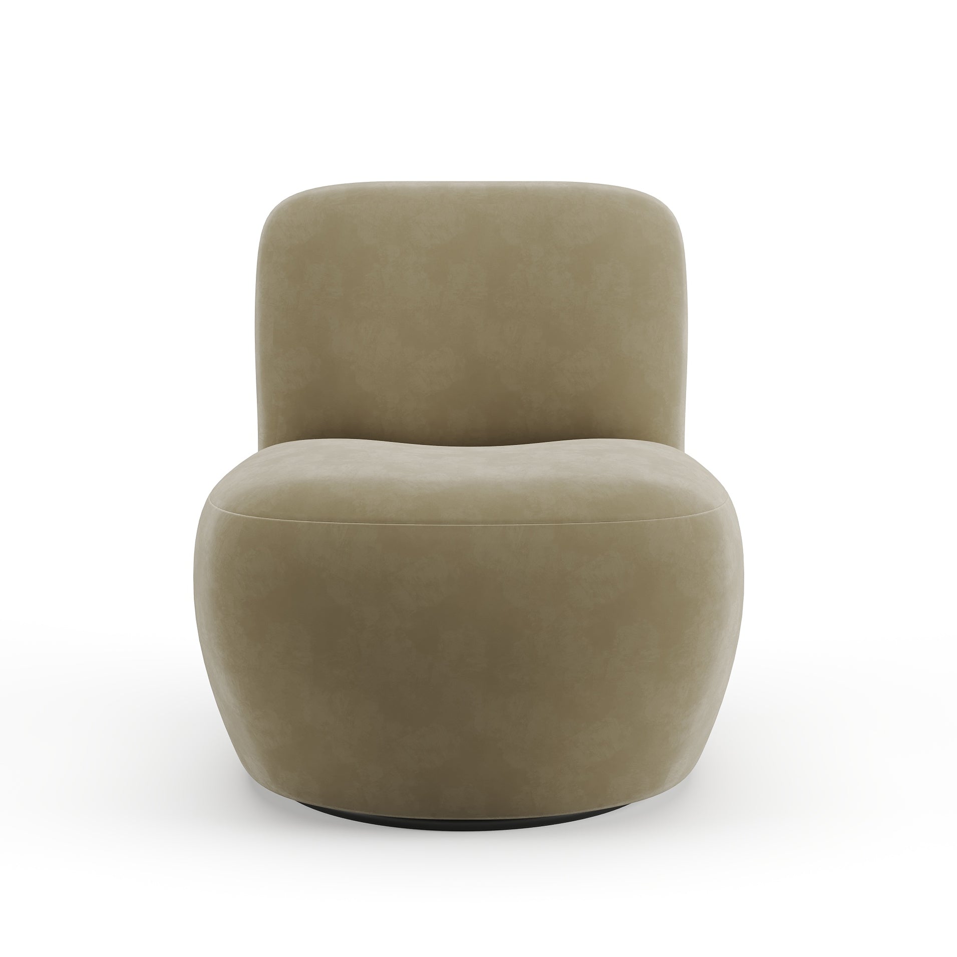 Sia Jena fauteuil pivotant beige tissu salon