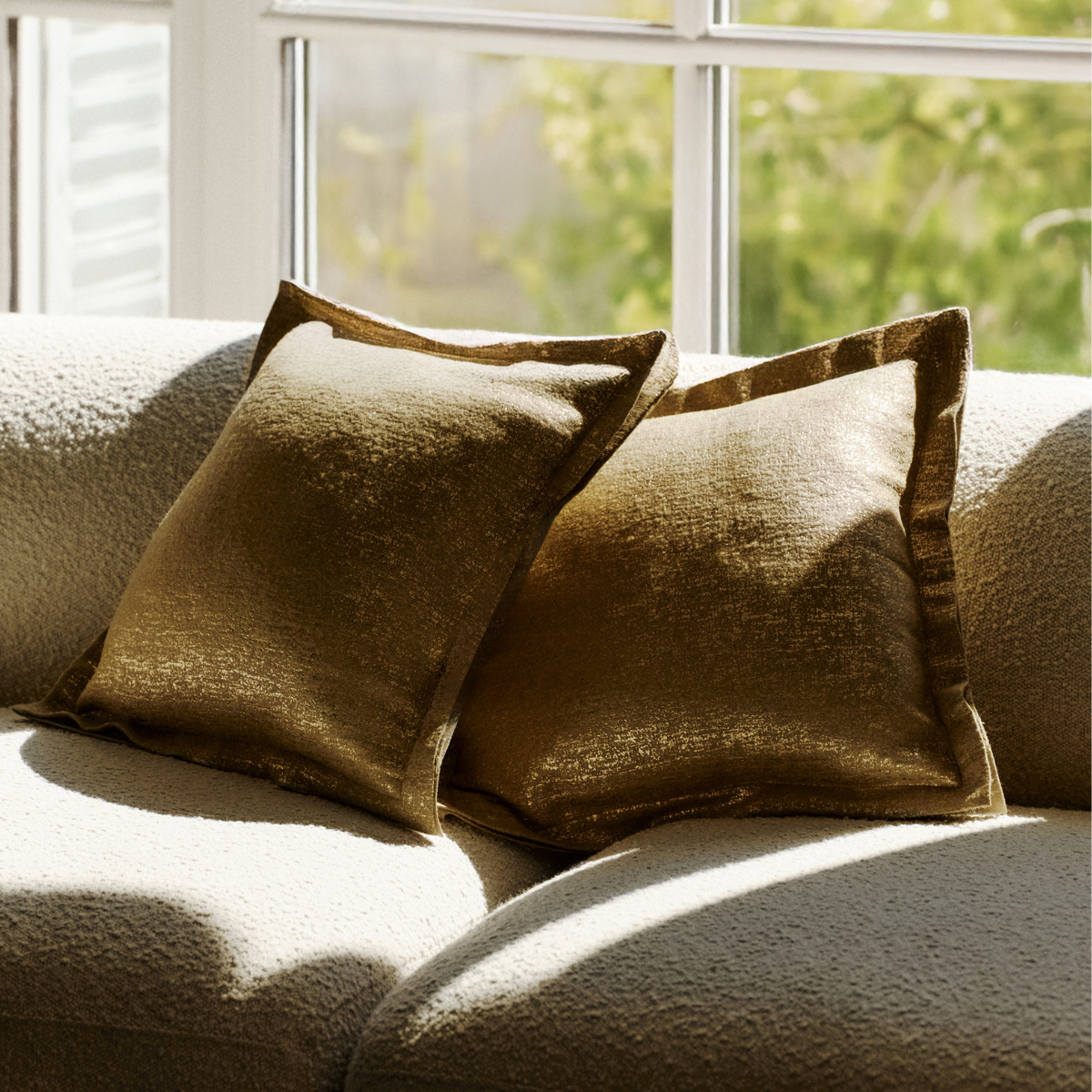 Sia Home Seven housse coussin 40x40 cm doré