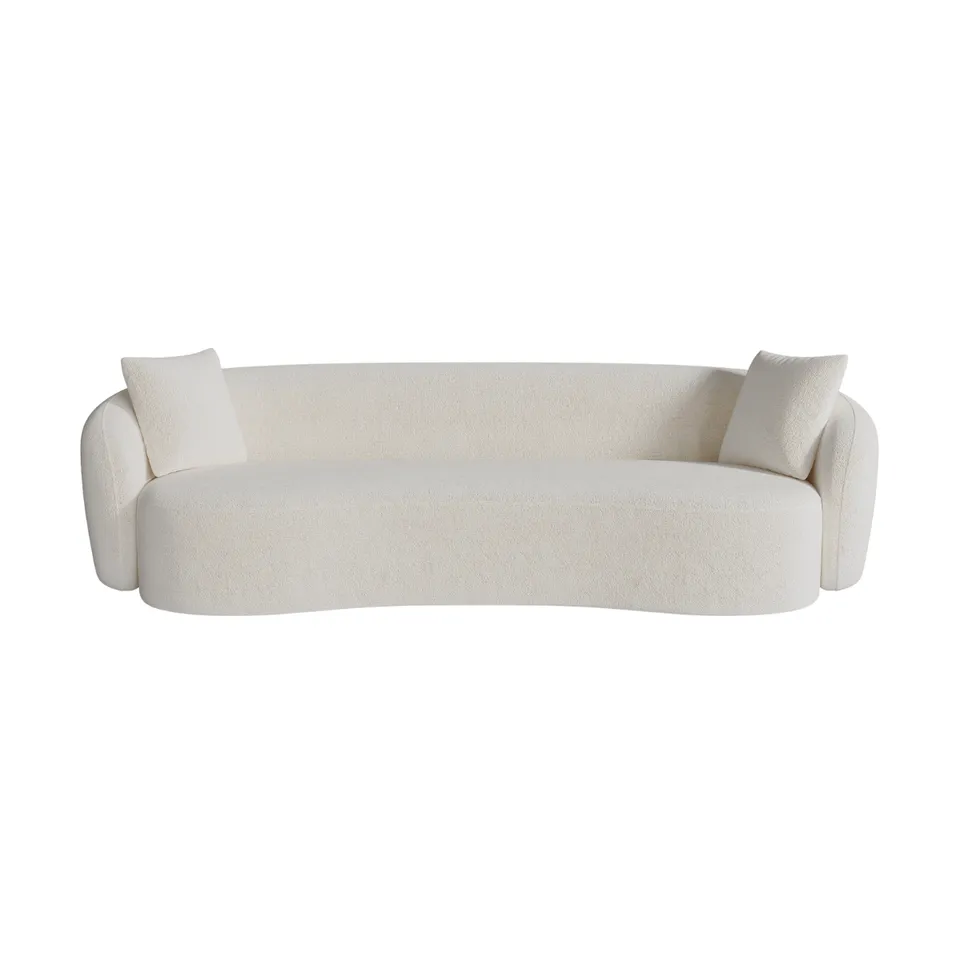 Sia Home Céline canapé droit crème courbes arrondies