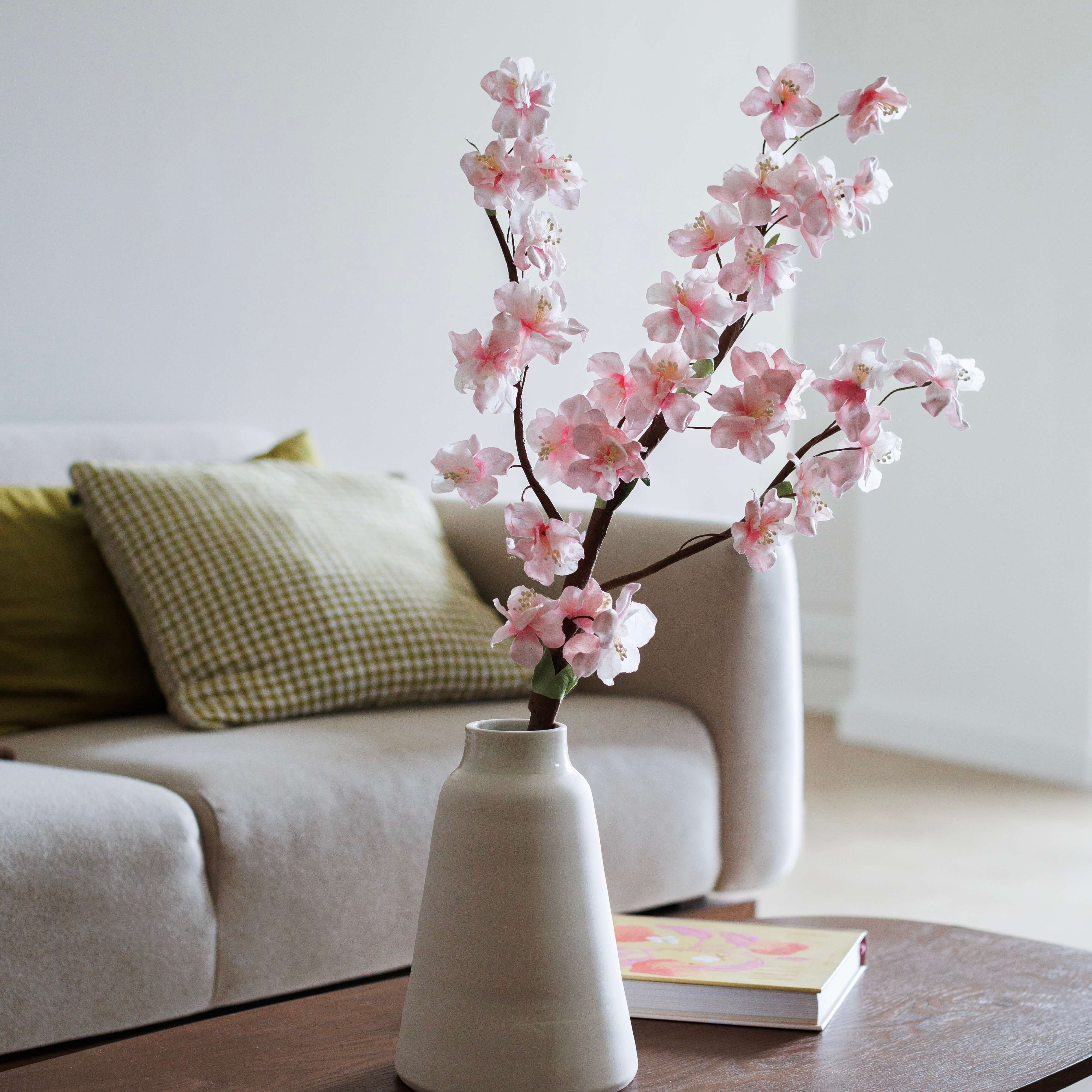 Flowrette Fleurs en papier Branche cerisier fleur papier x1 rose
