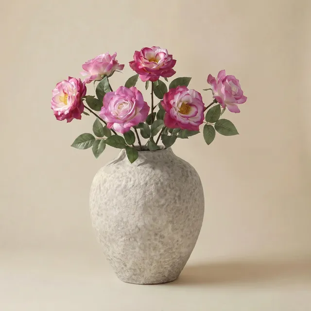 Sia Home Sophie bouquet artificiel roses 6 tiges 64 cm