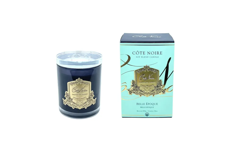 Côte Noire Belle Epoque bougie parfumée soja 450g gold