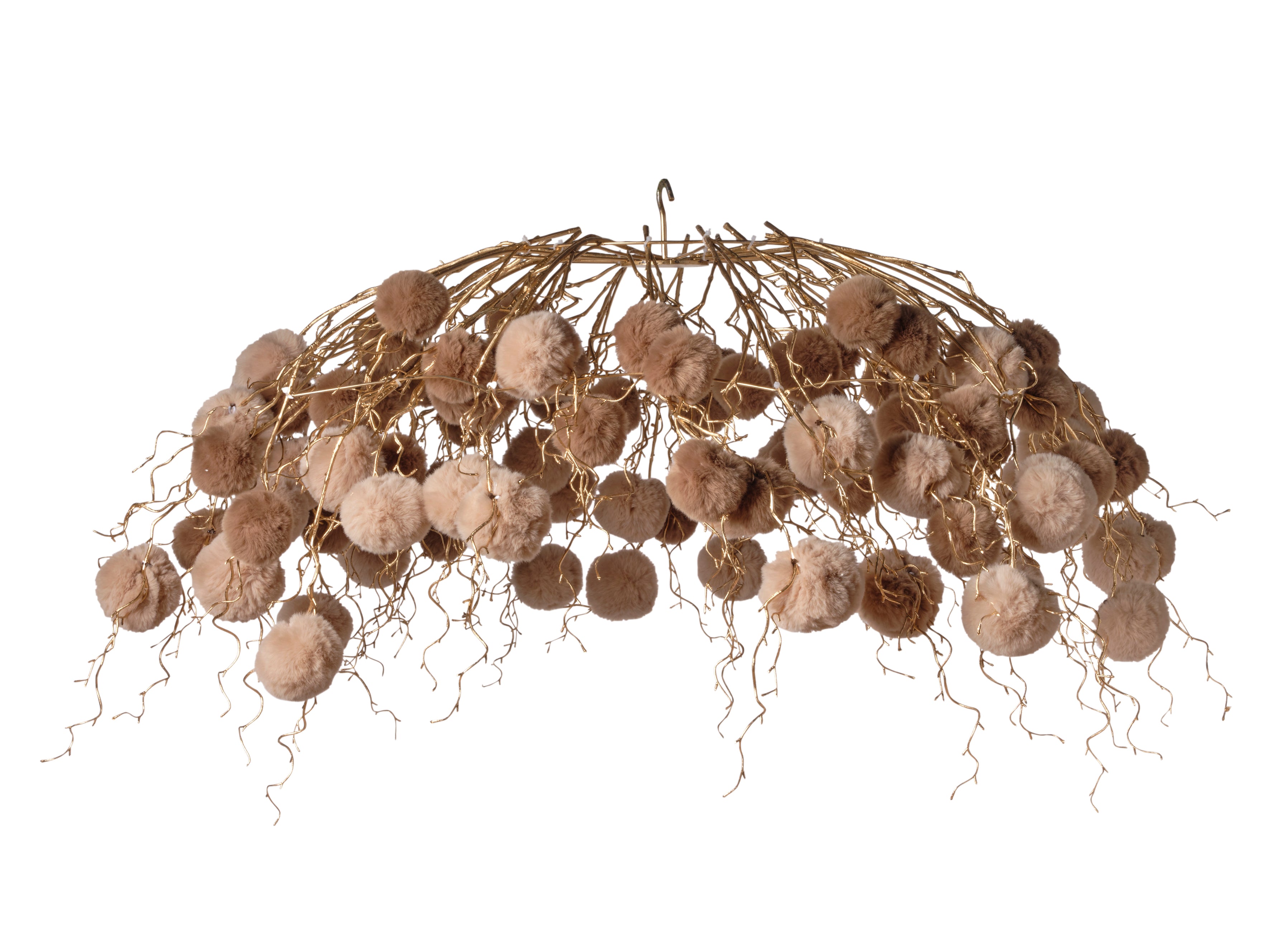 Feuillazur Rungis Structures Ombrelle boule beige structure 110cm