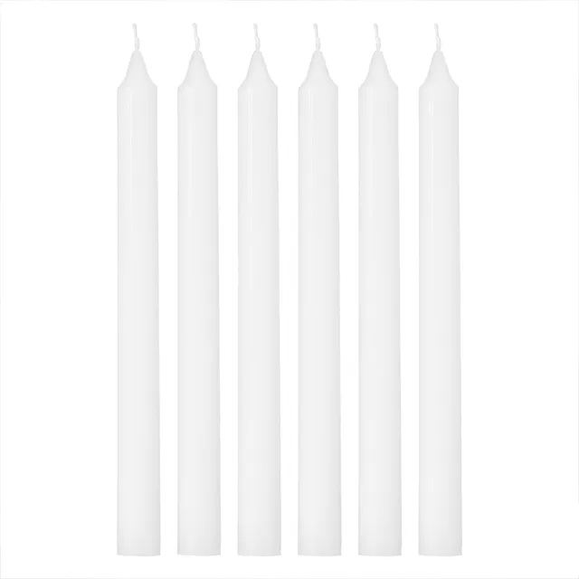 Sia Home Rustic bougie chandelier blanc lot 6 x 25 cm