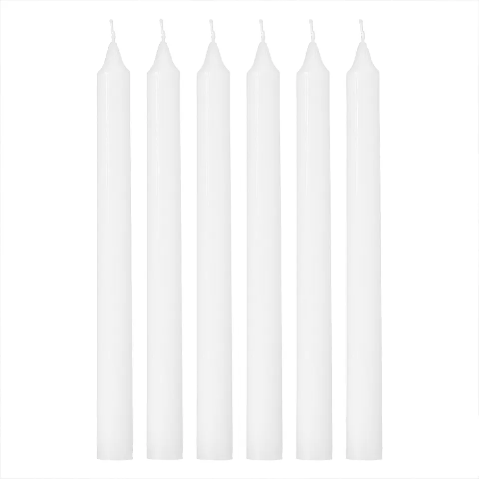 Sia Home Rustic bougie chandelier blanc lot 6 x 25 cm