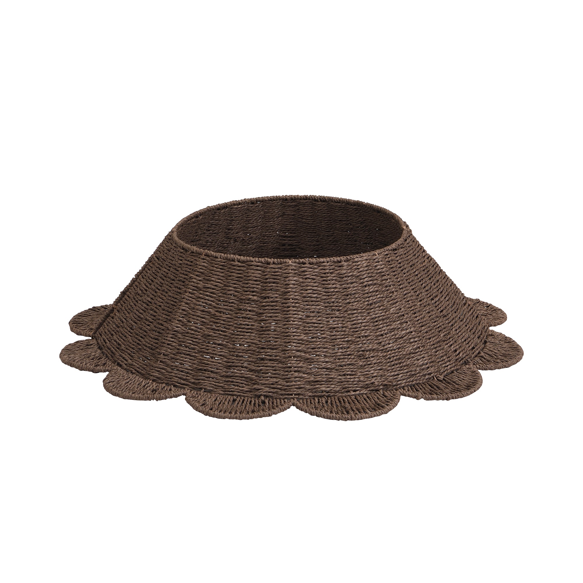 Sia Home Cache-pied sapin marron 65 cm corde papier
