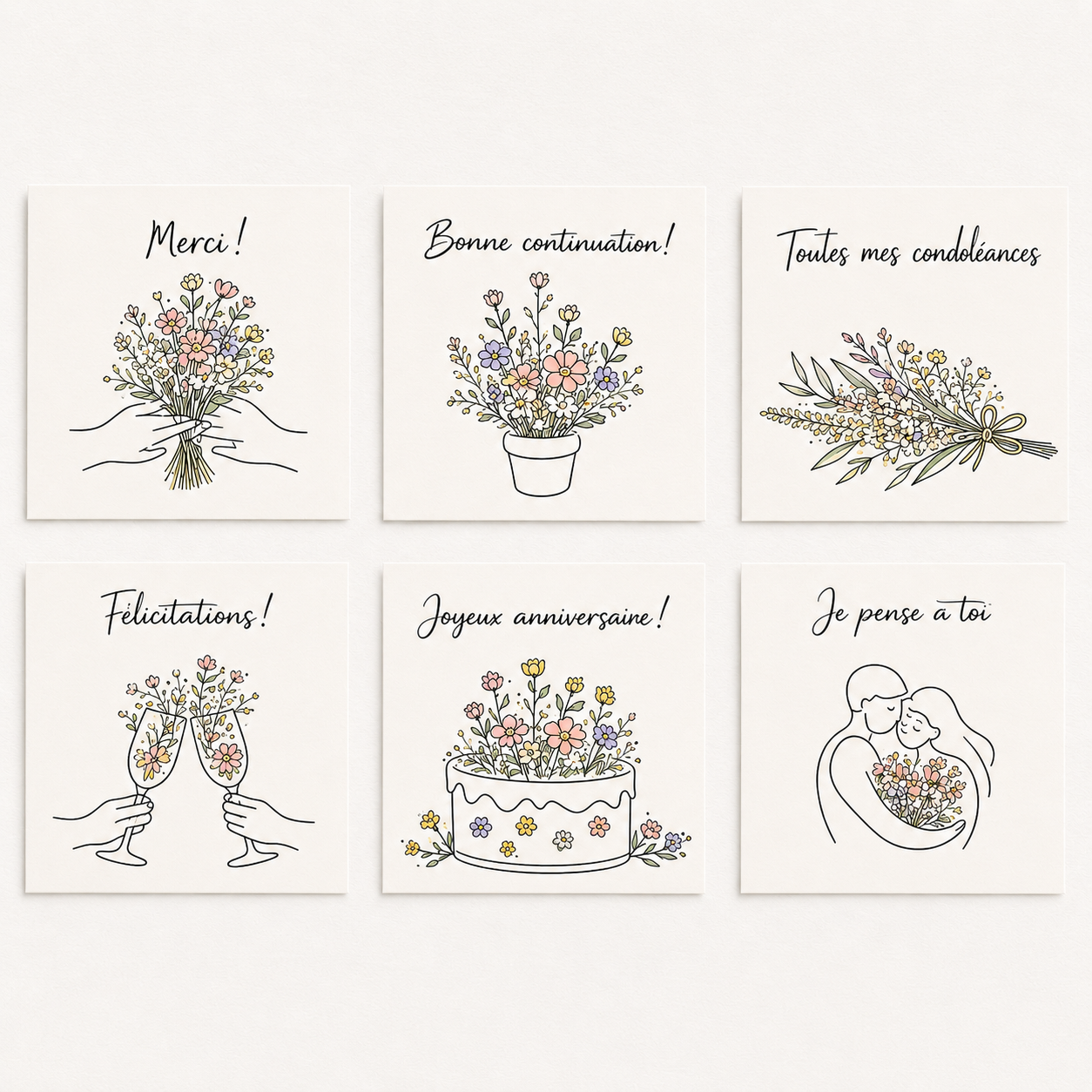 Ateliers Ouchamp Cadeaux Carte de voeux Fête des mères 15x10 cm