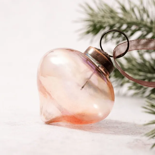 Flowrette Boule de Noël lanterne verre soufflé grande taille