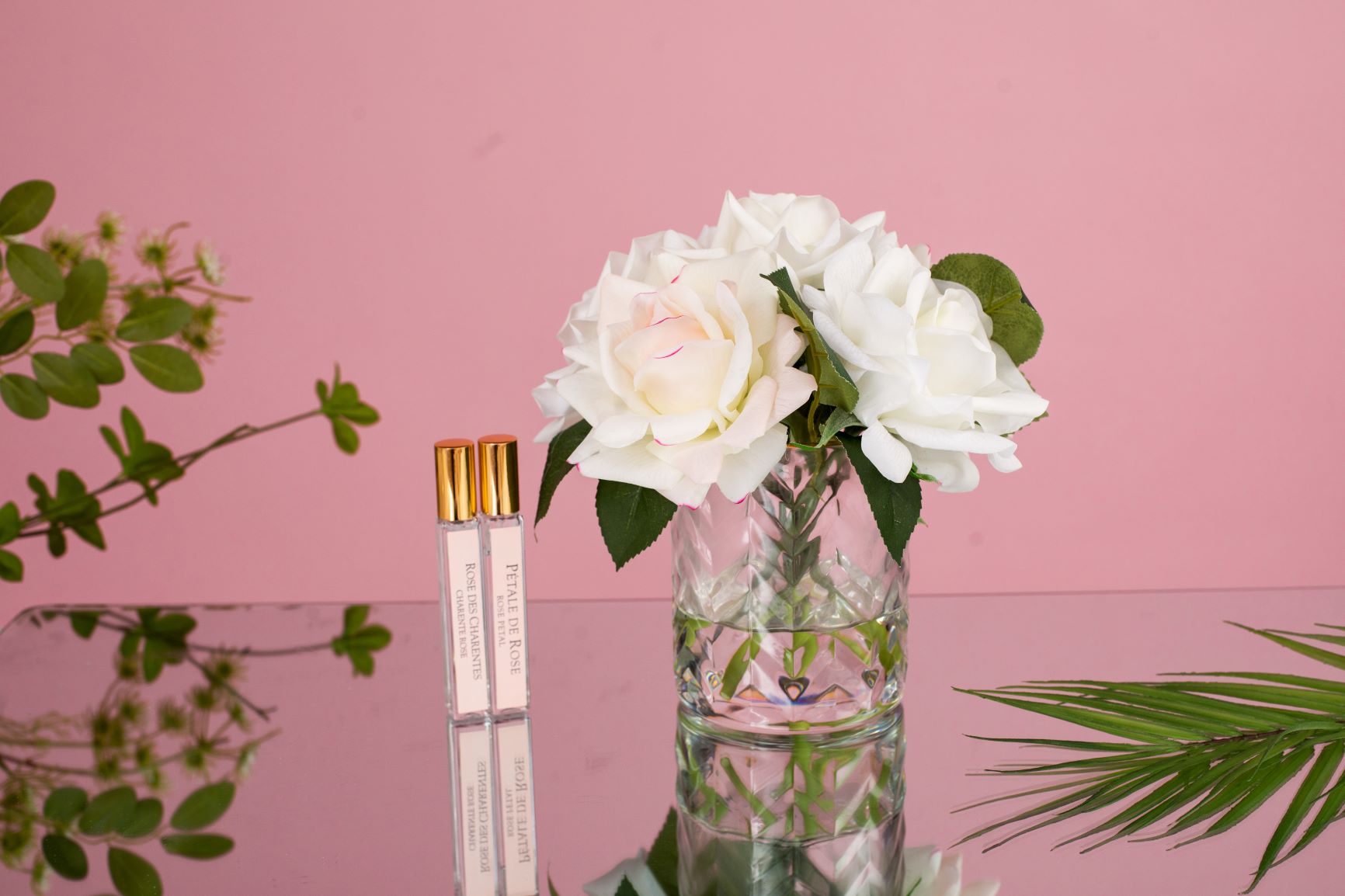 Côte Noire Herringbone HCF07 fleurs parfumées blush blanc