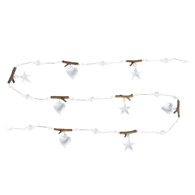 Sia Home guirlande coeurs étoiles verre 180 cm