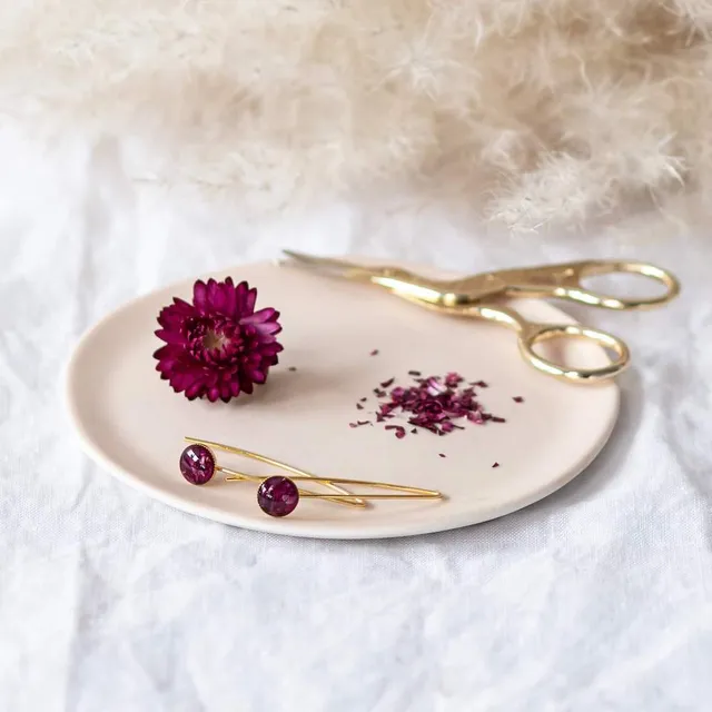 Flowrette Loisirs créatifs Kit DIY grandes boucles d'oreilles roses