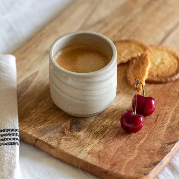 Flowrette Gaïa petite tasse céramique grès 7cl marbrée
