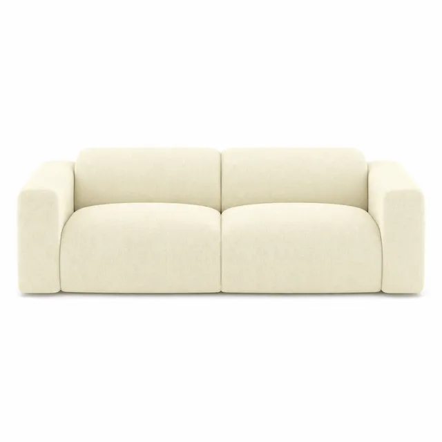 Sia Home Myra canapé droit crème tissu arrondi